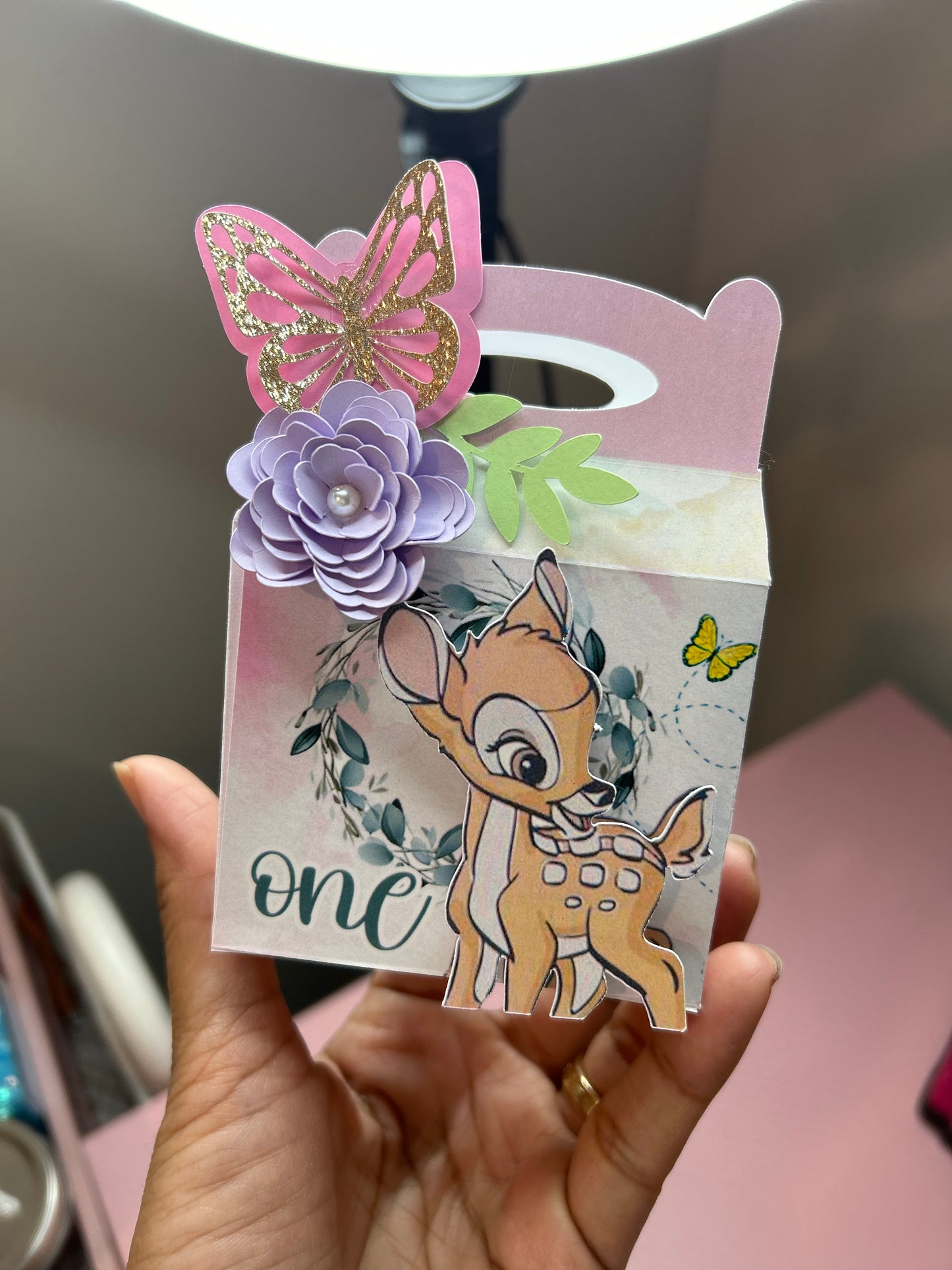 Mini caja para dulce / personaje Bamby