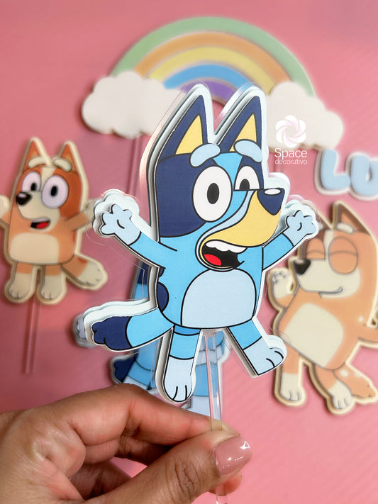 Set de Cake Topper Bluey