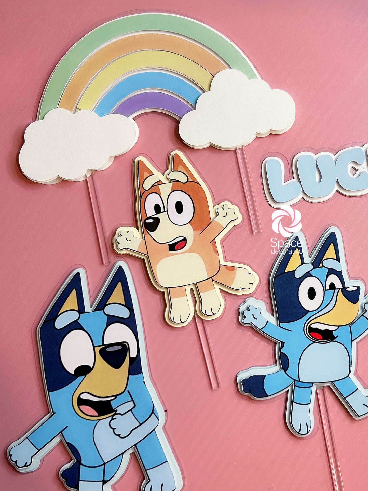 Set de Cake Topper Bluey